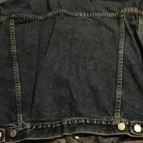 Jrs Sz M  Studded Denim Jean Jacket - Picture 7 of 8